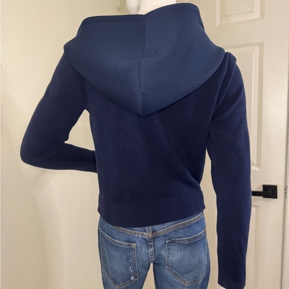 Ralph Lauren Asymmetric Full Zip Hoodie Navy Coat Jacket Winter Fall. - Picture 8 of 11